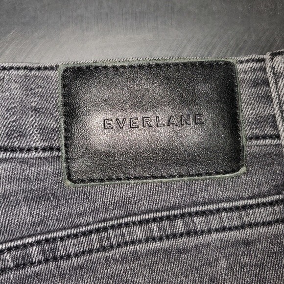 Everlane Washed Black High Rise Slim Straight Denim Jeans 25 - Picture 7 of 9